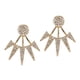 thumbnail image 3 of Pendientes de chaqueta de cuernos de cristal para mujer, pendientes góticos punk, joyería , dorado Hugo Pendientes Chaqueta, 3 of 10