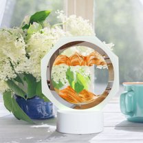 Latrodar Moving Sand Art, 6.69in 360° Rotating Hourglass Decoration, Eco-Friendly Material amp Decoration（10ml） Yellow 12.2x7.6 Inch Home Decor