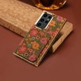 thumbnail image 6 of Allytech Plating Case for Samsung Galaxy S23 Ultra with Back Credit Card Holder, Ultra Slim Stylish Flowers Pattern PU Leather Kickstand Shockproof Protective Soft Cover for Women Girls - Green, 6 of 6