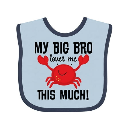 

Inktastic Big Bro Loves Me Brother Gift Baby Boy or Baby Girl Bib