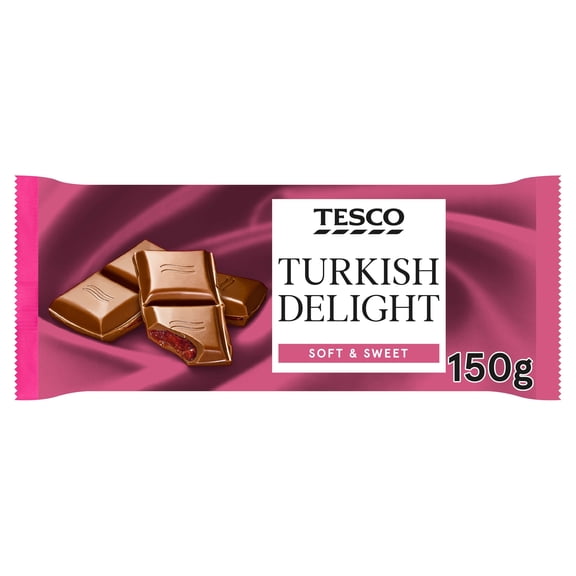 Tesco Turkish Delight Bar 150G, Imported from Britain