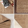 thumbnail image 4 of SutraRachna Natural Nirvana Jute Area Rug, 4' x 6', Natural Reversible Handwoven Boho Farmhouse Rug, Indoor Outdoor Floor Carpet for Living Room, Kitchen, Entryway & Bedroom, 4 of 9