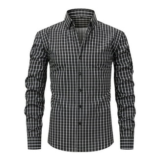 black dress shirt walmart Dress Shirts - Long Sleeve - Black - 5XL