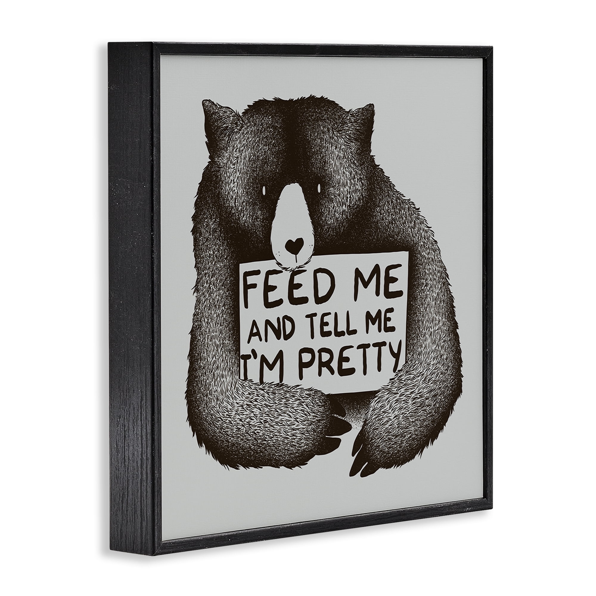 Stupell Industries Feed & Tell Me I'm Pretty Black Framed Giclee Art, design by Tobe Fonseca