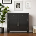 thumbnail image 6 of Connaught 40 inch Wide Solid Wood Traditional Entryway Storage Cabinet in Black, 6 of 7