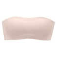 thumbnail image 4 of Gerichy Strapless Bra for Women Non-Slip Silicone Padded Bandeau Bra Wireless Tube Top Bra Beige,S, 4 of 4