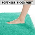 thumbnail image 4 of Bath Rug for Bathroom Non Slip Bathroom Mat Water Absorbent Soft Microfiber Shaggy Bathroom Rug Machine Washable Bath Mat for Bathroom Thick Plush Shower Mat (20 x 32 Turquoise), 4 of 6