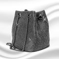 thumbnail image 2 of Rhinestone Evening Bag Bling Purse Sparkly Diamond Silver Clutch Purses for Women Party Club Wedding Prom, 2 of 7