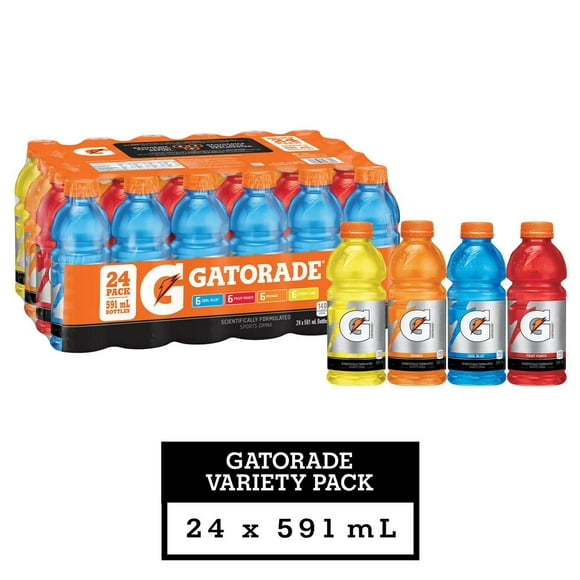 Gatorade Perform 4 Flavour Clubpack, 591mL Bottles, 24 Pack, 24x591mL