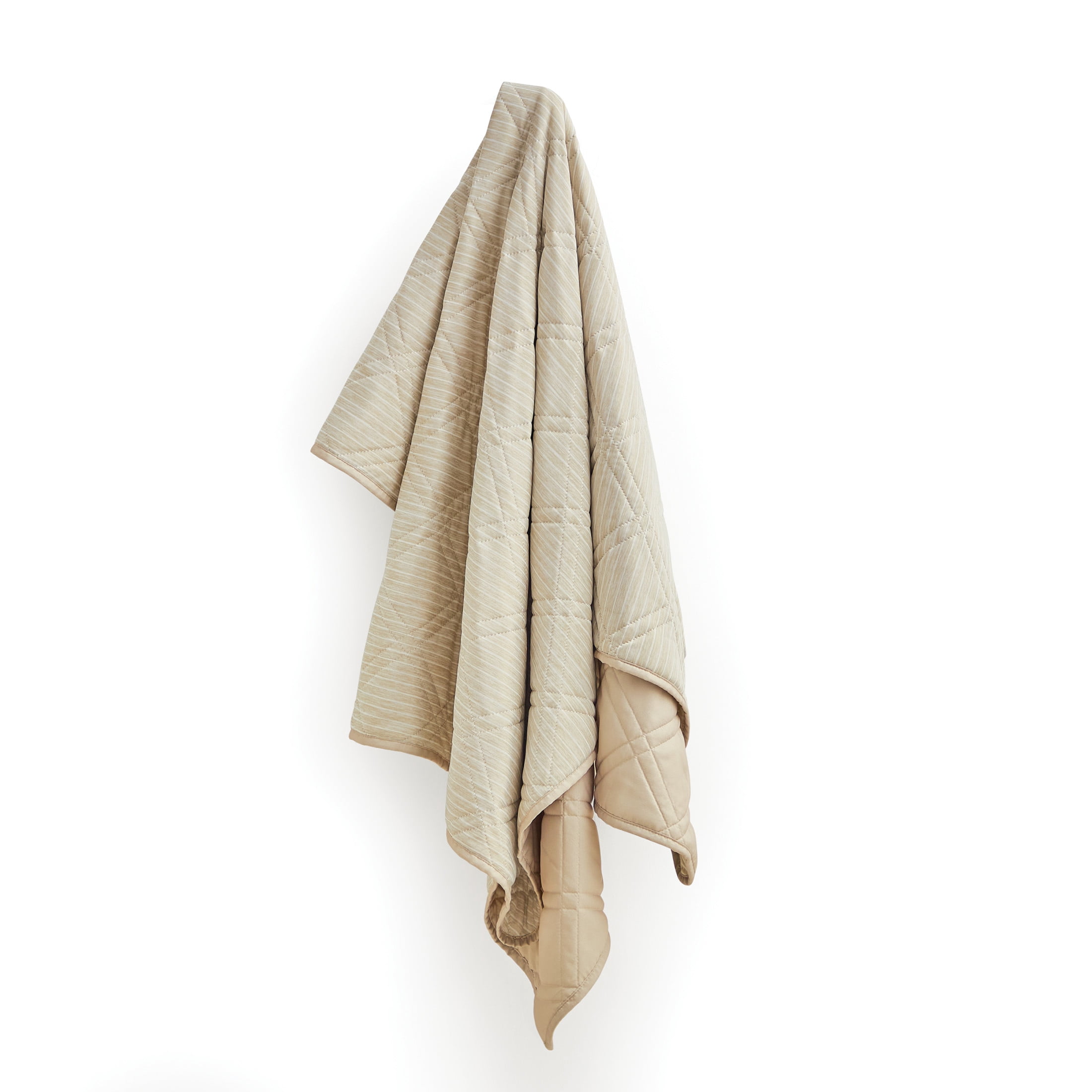 Brookstone Cooling Throw Taupe, Solid Print, Nylon Polyethylene, Knit, 1 Piece, Standard Size