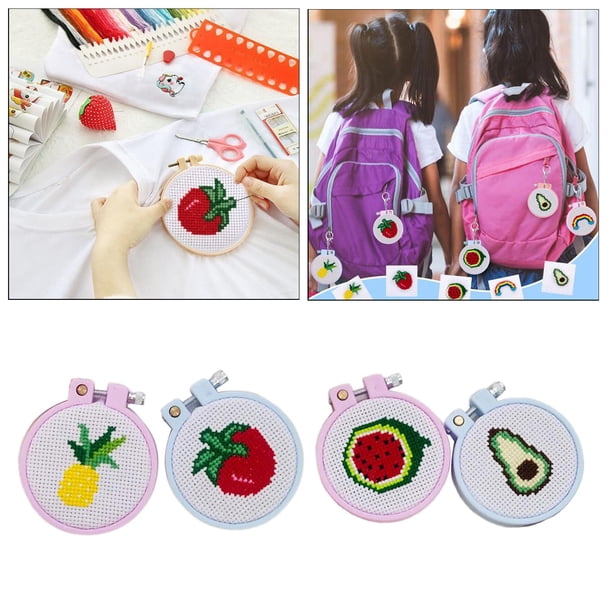 Kit para principiantes de para niños, kit de para principiantes con instrucciones para adornos de , adornos y manualidade 4 piezas BLESIY Punto De Cruz Para Niños