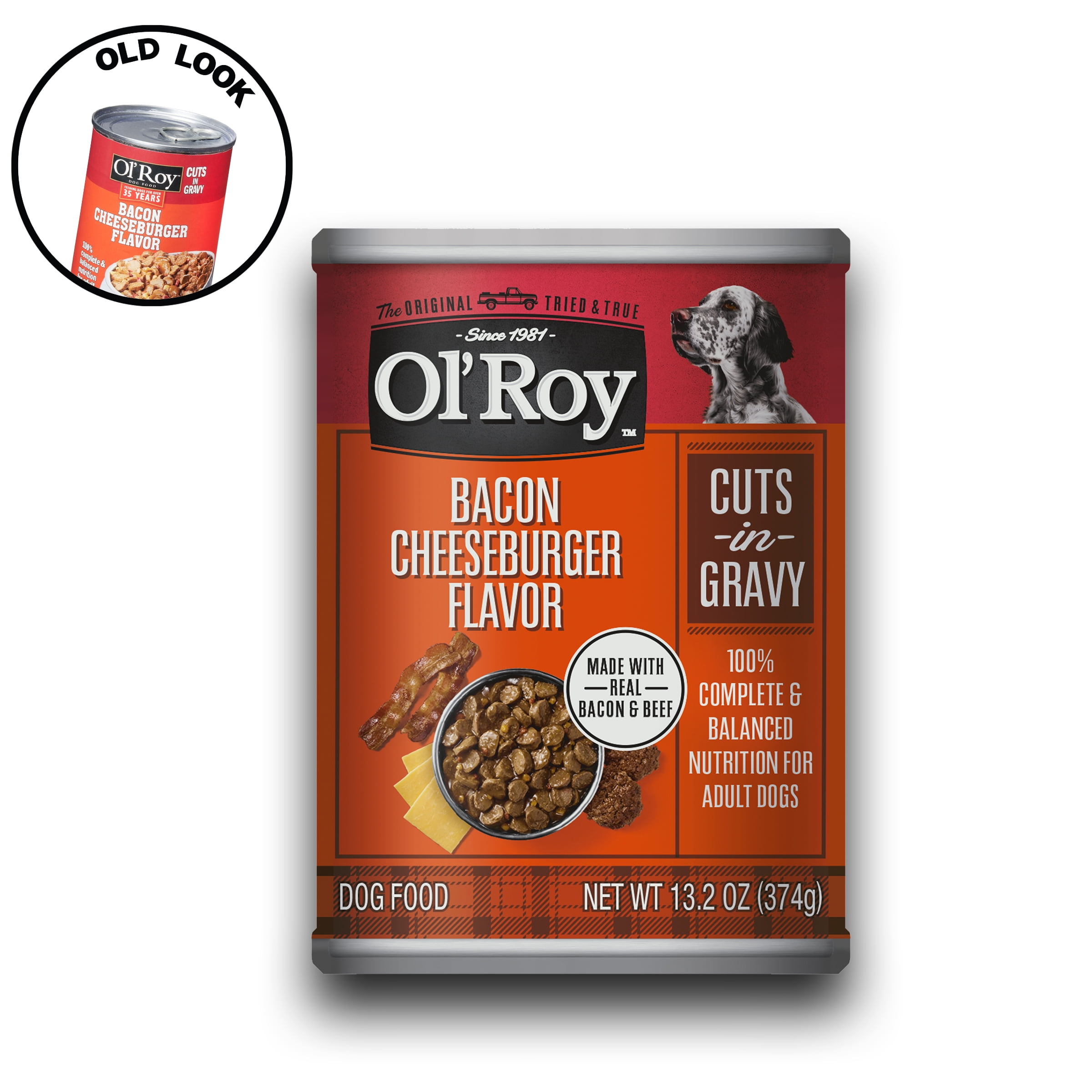 Ol' Roy Cuts in Gravy Bacon Cheeseburger Flavor Wet Dog Food, 13.2 oz