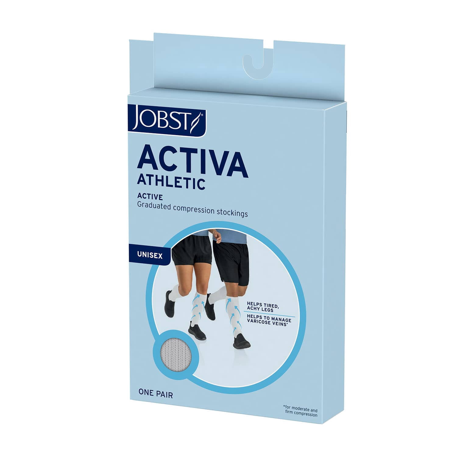 Jobst ACTIVA Athletic Compression Socks - 20-30 mmHg Black X-Large