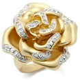 thumbnail image 1 of Matte Gold & Rhodium Brass Ring with AAA Grade CZ in Clear for Women Clear Stone Color Style 0W250 Size 7, 1 of 5