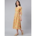 thumbnail image 3 of Idalia Yellow Printed Floral Dress, 3 of 5