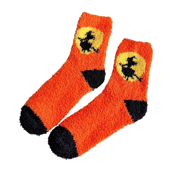 ZHOGXU Cozy Kids Halloween Themed Crew Socks For Boys And Girls Night Comfort Warm Socks Running,Athletic