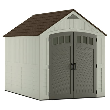 Suncast 481 cu. ft. 7 x 10 Carlisle Resin Outdoor Storage Shed, Vanilla