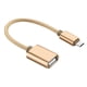 thumbnail image 1 of Cable de extensión de línea de datos OTG a microinterfaz Cable de datos Cable adaptador universal para teléfono móvil Android (dorado), 1 of 6
