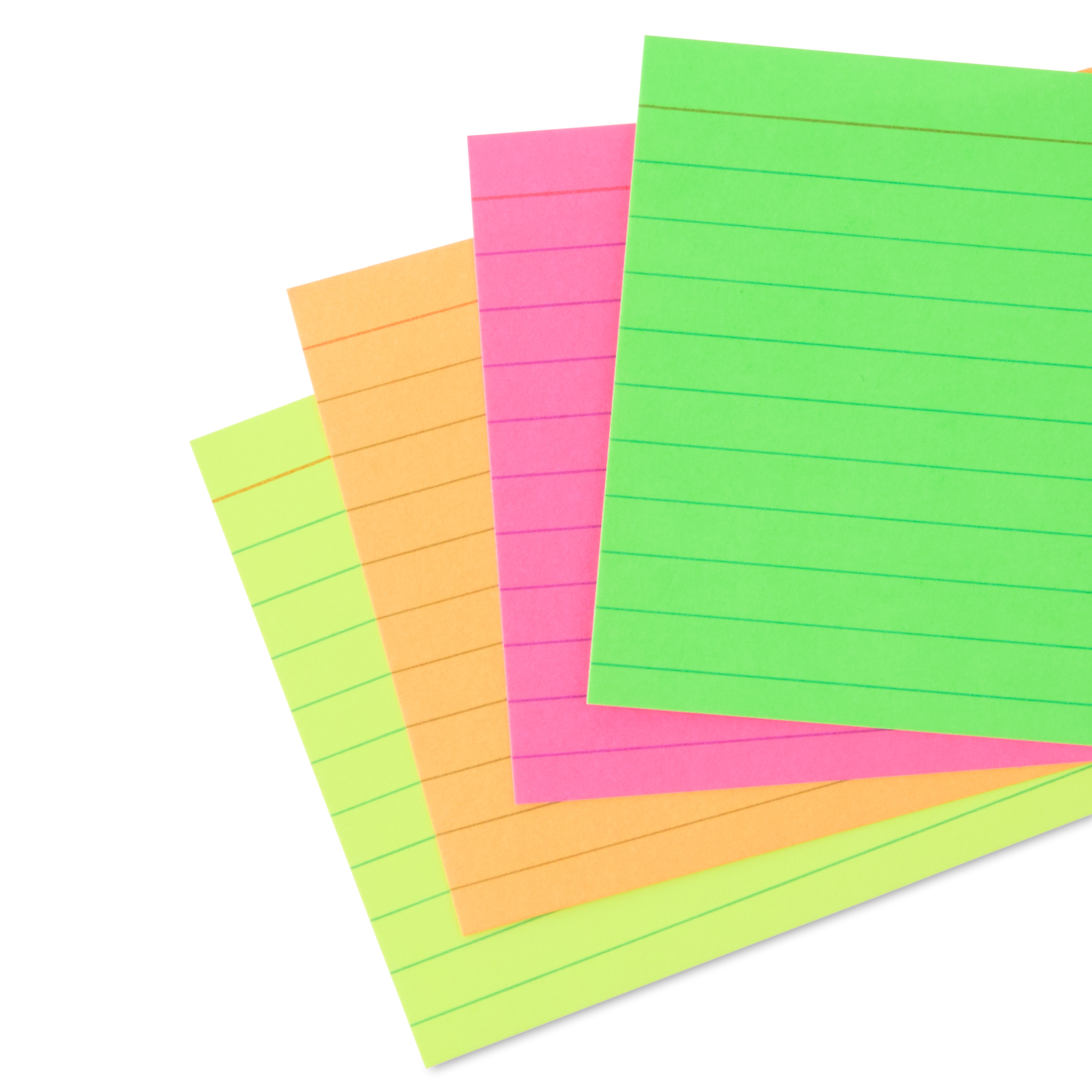 Tarjetas de índice rayadas Pen+Gear, colores neón surtidos, 300 unidades, 3" x 5" 4