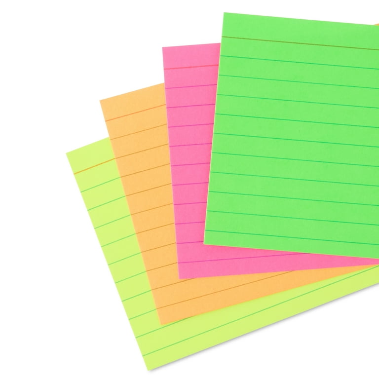 Pen+Gear Ruled Index Cards, Neon Assorted Colors, 300 Count, 3