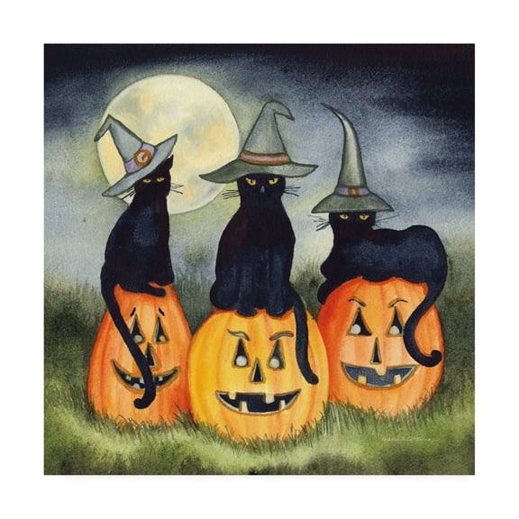 Kathleen Parr McKenna 'Haunting Halloween Night II No Border' Canvas Art