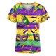 thumbnail image 4 of Tops de Manga Corta para las Mujeres de Ajuste Suelto Navidad Impresión Cuello en V Blusa de Bolsillo Desgaste de Trabajo Informal, 4 of 5
