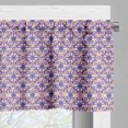 thumbnail image 5 of Ambesonne Mosaic Valance & Curtain, Eastern Flora Illustration, 55"x30", Dark Ceil Blue Violet, 5 of 7