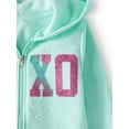 thumbnail image 2 of XOXO Girls 7-16 Glitter Logo Fleece Hoodie(Mint 7/8), 2 of 3