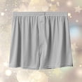 thumbnail image 2 of KHONTS Men's Satin Boxer Briefs Soft Stretch Breathable Underpants with Moisture Wicking High Elasticity Underwear Grey XXXL, 2 of 3