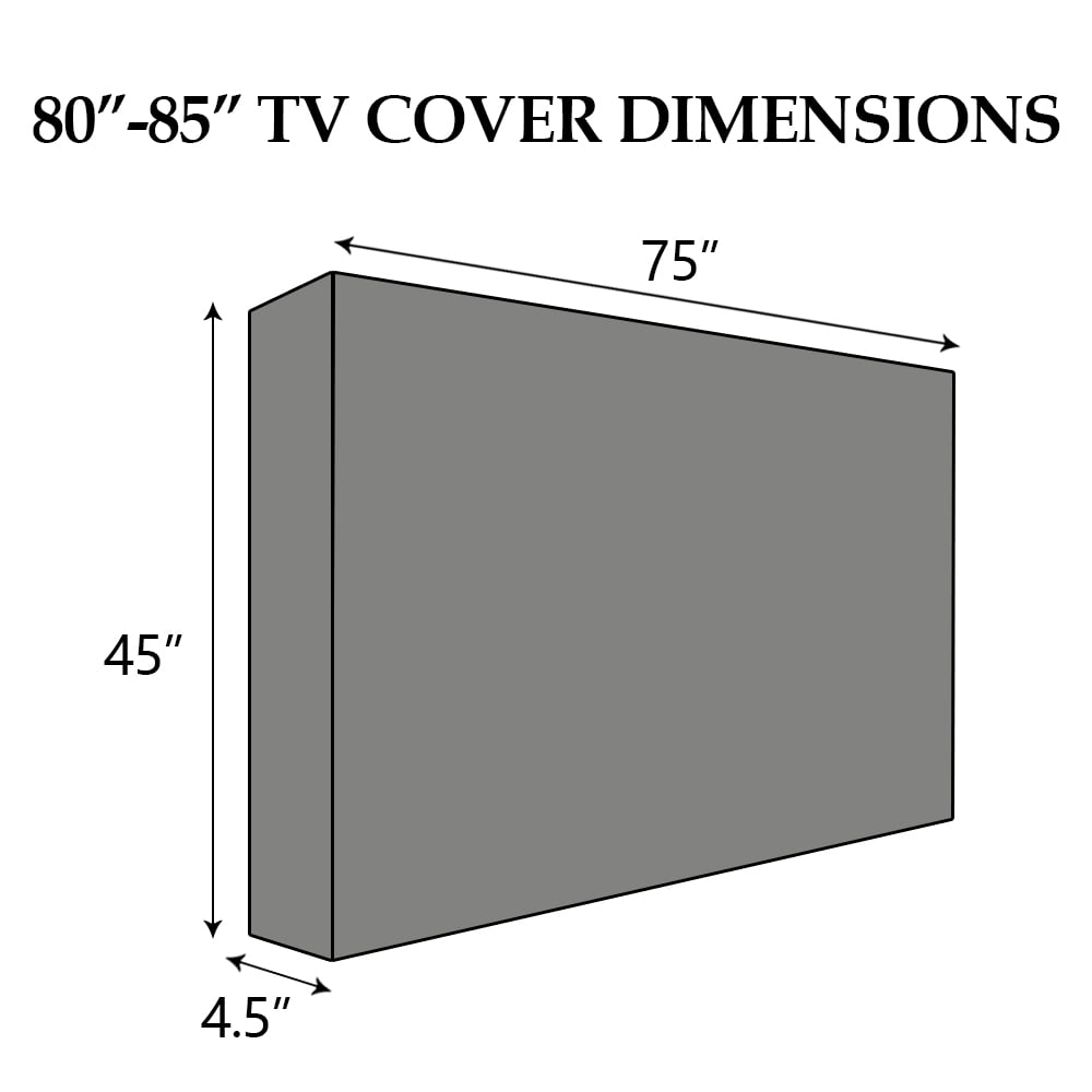 Outdoor TV Cover 80-85 inch Universal Weatherproof Protector for Flat Screen TVs Beige Fits Most TV Mounts and Stands 