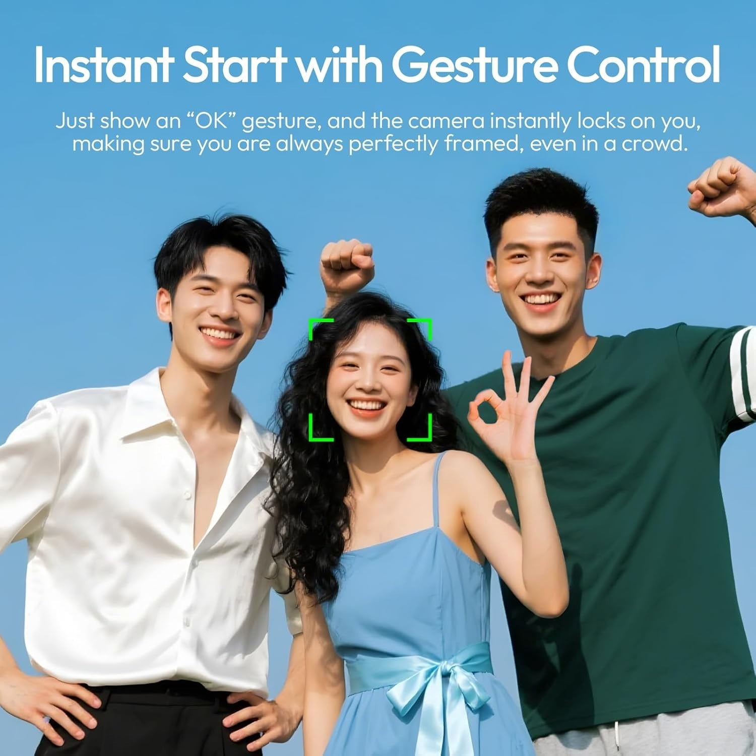 Ulanzi TT23 Auto-Tracking Selfie Stick Tripod Gesture Remote Control Travel Vlog