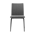 thumbnail image 5 of Armen Living Lyon 19" Fabric/Metal Dining Room Chairs in Gray/Black (Set of 2), 5 of 5