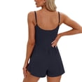 thumbnail image 4 of Yindaity Womens Athletic Workout Romper Summer Casual Spaghetti Strap Double Lined Short Jumpsuits Tennis Outfits Dark Blue,XL, 4 of 4