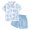 Light Blue, variant on Baby Boy Outfits Graphic Print Lapel Short Sleeve Pocket Shirt Top And Shorts 2 Piece Daily Wear Boys' Clothing Sets Size 2-3 Years