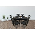 thumbnail image 4 of K-LIVING VIOLA ENSEMBLE DE TABLE À MANGER 7 PIÈCES EN BOIS MASSIF GRIS (1 table et 6 chaises), 4 of 6