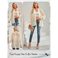 thumbnail image 7 of Xuanfei Women Jacquard Cardigan Lightweight Lantern Sleeve Cover-up, 7 of 7