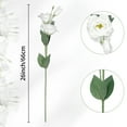 thumbnail image 5 of Unique Bargains 6 Pcs Eustoma Lisianthus Long Stem Artificial Flowers for Home White, 5 of 6