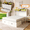 With 6" Foldable Mattress, variant on Queen Size Murphy Bed with LED Lights & Charging Station, Farmhouse Murphy Cabinet Bed with Storage Shelves & Drawer, Wood Hidden Folding Bed for Guest Room, White