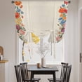 thumbnail image 3 of Colorful Roses Floral Balloon Curtains for Windows, Bedroom Curtains 54 Inch Length, Farmhouse Spring Flowers Vintage Tie Up Curtains Panels Thermal Insulated Bathroom Curtains Window 42"x54", 3 of 8