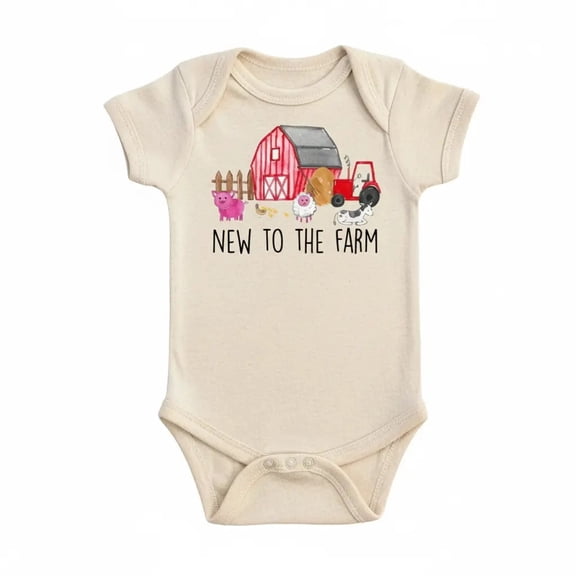 Farm Barn Newborn Baby Bodysuit