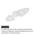 thumbnail image 4 of RC Hinges 0.7 Inch x 0.2 Inch x 0.1 Inch Hatch Hinge for RC Model Airplane Parts 6 Pcs, 4 of 4