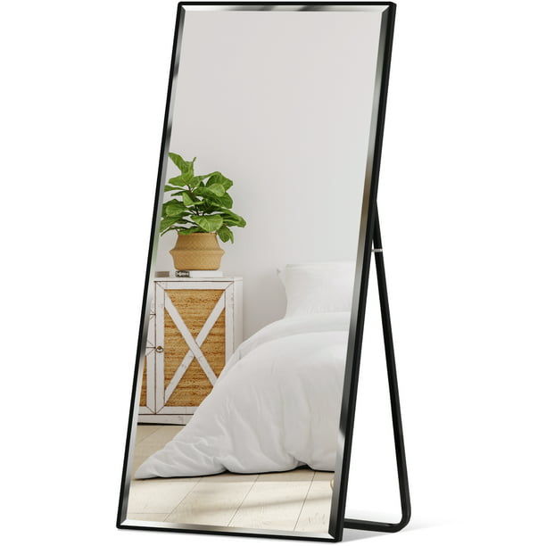 Leaning Floor Mirror Black, How Tall Should A Leaning Floor Mirror Be