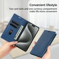 thumbnail image 3 of Dteck Case for iPhone 13 mini, Business Style PU Leather Wallet Folio Case Magnetic Closure Kickstand Full Protection Case Compatible with iPhone 13 mini,Blue, 3 of 6