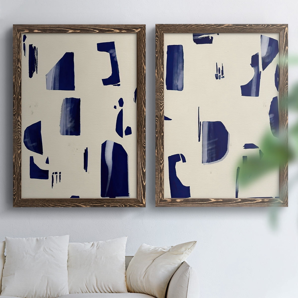 Fragment Abstraction I - Premium Framed Canvas 2 Piece Set - Ready to Hang