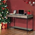 thumbnail image 6 of FurnitureR Blackburn Rectangle Engineered Wood Writing Desk in Rich Brown, 6 of 8