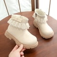 thumbnail image 6 of LvhaoGJOB Girls' Ankle Boots - Lace-Up Design, Side Zipper & Thick Platform Sole, 6 of 9