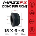 thumbnail image 2 of MASSFX 15x6-6 20x10-8 Lawn Mower, Turf, Lawn & Garden Tires 4 Ply with 1/4" Tread Depth 15x6x6 20x10x8 (4 Pack), 2 of 8