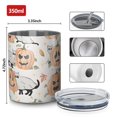 thumbnail image 4 of 12oz Coffee Tumblers Halloween Cats and Pumpkins Pattern Stainless Steel Vacuum Insulated Travel Tumbler Coffee Cups Mug with Lid and Straw with Cleaning Brush for Cold & Hot Drinks, 4 of 5