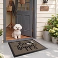 thumbnail image 4 of Frabe Outdoor Welcome Door Mat, Low Profile Entrance Rug with Bee Happy Design, Durable Non-Slip Easy Clean Dirt Trapper for Back Door Entryway Porch Garage, Brown 32"x47", 4 of 10