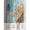 thumbnail image 6 of Ocean Turtle Sheer Curtains 72 Inch Long 2 Panels, Retro Blue Nautical Starfish Sealife Light Filtering Rod Pocket Curtains, Sheer Voile Drapes for Living Room Bedroom, 52"x72", 6 of 8